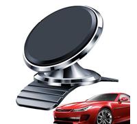 Soporte magnético para smartphone - Soporte giratorio de 360 grados, 10 imanes fuertes, instalación del tablero con fácil libertad de herramientas y prácticos accesorios para el coche, que se pueden