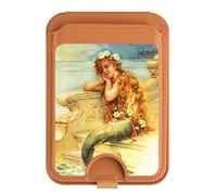 Soporte magnético para tarjetas con diseño de sirenita para iPhone 16, 15, 14, 13 Pro Max, multicolor