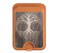 Soporte magnético para tarjetas con símbolo de árbol de la vida vikingo para iPhone 16, 15, 14, 13 Pro Max, multicolor