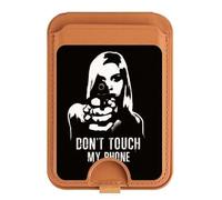 Soporte magnético para tarjetas con texto en inglés "Do Not Touch My Phone" para iPhone 16, 15, 14, 13 Pro Max, multicolor