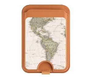 Soporte magnético para tarjetas de mapa del mundo para iPhone 16, 15, 14, 13 Pro Max, multicolor