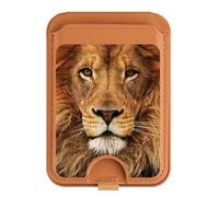 Soporte magnético para tarjetas del Rey León de las Bestias para iPhone 16, 15, 14, 13 Pro Max, multicolor