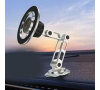 Soporte magnético para teléfono de coche con función giratoria de 360 grados y soporte de escritorio para una navegación cómoda con las manos compatible con diferentes teléfonos inteligentes (plateado