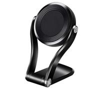 Soporte Magnético para Teléfono de Coche Negro Ajustable 360 Grados | Adhesivo para Salpicadero, PC y Imán, Brazo Flexible, Extracción Limpia