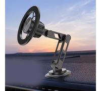 Soporte magnético para teléfono de coche para posicionamiento seguro y uso de manos en vehículos (negro)