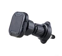 Soporte magnético para teléfono de coche | Soporte de ventilación de 360 grados | Soporte magnético fuerte para salpicadero | Funcionamiento manual | Soporte móvil plegable | Negro (salida de aire)