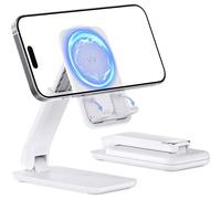 Soporte magnético para teléfono de escritorio, ángulo/altura ajustables, plegable, compatible con iPhone 16/15/14/13/12 Pro Max, iPad, Samsung