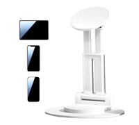 Soporte magnético para teléfono de escritorio, giratorio de 360° con base de metal, soporte magnético para tableta, lector, celular