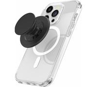 Soporte magnético para teléfono MagSafe, soporte para teléfono móvil, silicona negra, compatible con iPhone 12 a 15.