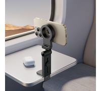 Soporte magnético para teléfono móvil de viaje para aviones, para mesa y respaldo, negro.