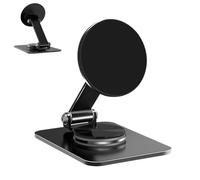 Soporte magnético para teléfono móvil, soporte magnético para teléfono móvil, soporte plegable para smartphone, rotación de 360 grados, soporte de tableta de acero al carbono para escritorio, hogar