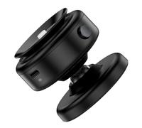 Soporte magnético para teléfono para coche, soporte magnético de aleación de aluminio, fuerte agarre al vacío, soporte giratorio para teléfono con base de succión segura, soporte multifuncional de