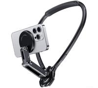 Soporte magnético para teléfono para cuello, soporte para cámara de visión en primera persona para smartphone, correa de pecho ajustable de 360° alternativa con acolchado de silicona suave para una