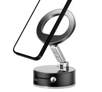 Soporte magnético para teléfono, soporte para vehículo con plegable, soporte para teléfono móvil de aleación de aluminio multifuncional giratorio para gimnasio, oficina, exterior, tableta