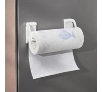 Soporte magnético para toallas de papel para debajo del gabinete, almacenamiento para rollos de cocina, toallas, diseño ABS blanco