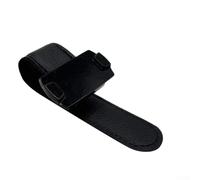 Soporte magnético para visera solar OOONO CO-Driver NO2 - Clip de montaje de coche envuelto en cuero con fuertes imanes N52 para alarma de cámara de velocidad - Negro 9 x 4 cm