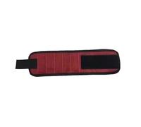 Soporte magnético profesional para muñequeras - Pulsera ajustable para electrician, tornillos de sujeción, puntas de taladro, portables y fuertes, organizador de sitio de trabajo multiimán (rojo, 1