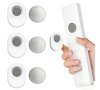 Soporte Mando Magnético Pared 3 Unidades, Porta Mandos con Iman Potente, Adhesivo sin Taladrar para Mandos TV, Aire Acondicionado - Soporte Universal con Placas Metálicas (Blanco)