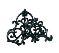 Relaxdays Soporte Manguera Pared, Cuelgamangueras Estilo Vintage, 24,5 x 31,5 x 15,5 cm, Hierro Fundido, Verde Oscuro