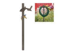 Soporte manguera con grifo 10 kg marrón soporte manguera exterior acero 3 kg
