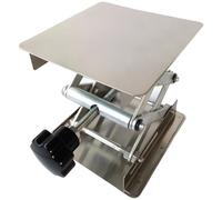 Soporte manual de acero inoxidable para gato de laboratorio, mesa de elevación de tijera ajustable, rango de elevación de 1.8 a 5.9 pulgadas, plataforma de 4 x 4 pulgadas para laboratorios