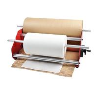 Soporte manual de papel de estraza, dispensador de doble eje con amortiguador a prueba de golpes, longitud ajustable del rollo de 50-250 m