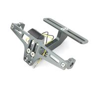 Soporte matrícula para Suzuki para GSX650F para GSXS1000 GSX250R GSR600 para B-King DRZ400S/SM Kit Eliminador Guardabarros Soporte Placa Matrícula Organizador Trasero Placa Matrícula(Grey)
