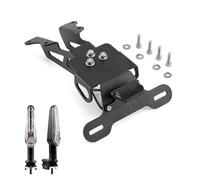 Soporte matrícula para Tracer para 900/GT 9/GT para 700/GT 7/GT 2018-2025 Soporte Matrícula Guardabarros Limpio Trasero Motocicleta Eliminador Luz LED(Light and Holder BK)