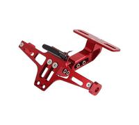 Soporte matrícula Placa para Zontes para G1-125 G2 para ZT125 U 125 U1 U2 Z2 U125 150 U 155 U U155 Soporte Matrícula Motocicleta Luz Señal Giro(Red (Only License))