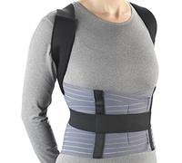 Soporte médico para postura con estancias rígidas, curva espinal, espalda lumbar y soporte para cuello 2456-M , Medium, Negro, 1