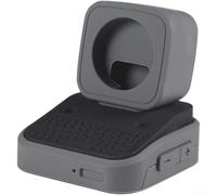 Soporte mejorado de silicona para Samsung Galaxy Watch 6 y Galaxy Watch 5 Pro, compatible con orientación de carga horizontal y de ángulo ligero (negro)