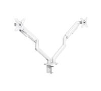 Soporte de Mesa para 2 Monitores TooQ DB4132TNR-W/ Giratorio/ Inclinable/ hasta 9kg