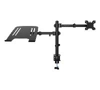 SOPORTE MESA MONITOR Y PORTATIL COOLBOX MP01 17"-32" 8KG NEGRO 2 BRAZOS