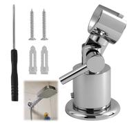 Soporte Metal Completo para Ducha - Soporte de Ducha Pared Regulable a 180 Grados - Portacabezal de Ducha Mural con Tornillos y Herramientas -para Instalación Fácil y Rápida