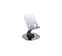 Soporte metálico giratorio de 360 para teléfono: soporte de escritorio compacto, plegable y portátil para todos los smartphones y tab