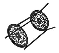 Soporte Metálico para Maceta con Periferia Curva, Metal, Adecuado para Decoración de Baño u Oficina (BLACK)