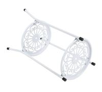 Soporte Metálico para Maceta con Periferia Curva, Metal, Adecuado para Decoración de Baño u Oficina (WHITE)