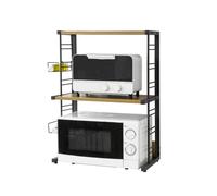 SoBuy KCR08-PF Soporte Microondas, Estante Microondas Ajustable de 2 Niveles, Estante para Horno de sobre Encimera de Cocina máxima 40 kg ES