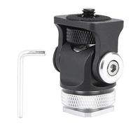 Soporte Mini De Montura Zapata Caliente Con Tornillo De 1 / 4 Pulgadas, Cámara Portátil, Aluminio Resistente - Alta Capacidad De Carga, Ajuste Multidireccional, Ideal Para Fotogr