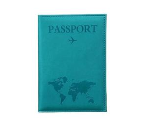 Soporte minimalista para pasaporte, práctica funda protectora de poliuretano para pasaporte, estilo dulce, Sky Blue-03, Slim