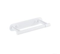Soporte moderno para rollo de papel higiénico para baño con construcción de acero inoxidable y brazo giratorio para cambios rápidos más respaldo automático para montaje en pared libre de daños negro