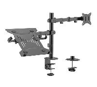 Ewent EW1519 Soporte de Escritorio para Monitor hasta 32" Máx. 8kg y Portátil hasta 15 6" Máx. 4kg