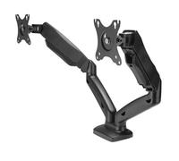 Soporte monitor Lindy 40706 dual 6,5kg 27" aluminio montaje escritorio negro