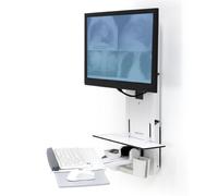 Soporte monitor pared Ergotron 61-080-062 blanco 15 kg VESA 24" gestión cables