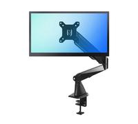 Soporte Monitor Soporte de escritorio for un solo monitor for la mayoría de pantallas de 15" a 27", brazo de aluminio for un solo monitor con base de ojal, soporte de monitor con resortes de gas ajust