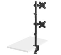 Maclean MC-966 Soporte para Monitor OLED QLED LCD y LED, Soporte de Mesa Doble, Vertical, VESA 75x75 y 100x100, Pantallas de 13-27", MAX. 9kg