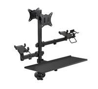 Soporte monitor TooQ TQPM0003 mesa 2 pantallas 17-32" rotatorio impresora lector