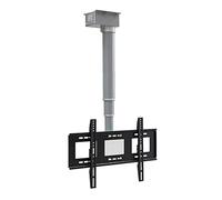 Soporte motorizado de techo para TV con control remoto, soporte de altura ajustable para televisores de 26 a 70 pulgadas, soporte de pared de perfil bajo con dos métodos de instalación
