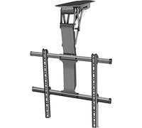 Soporte motorizado para TV de techo, se adapta a televisores de 32 a 70 pulgadas, abatible de 0 a 85°, múltiples patrones VESA, perfecto para aulas y conferencias, soporte de pared resistente