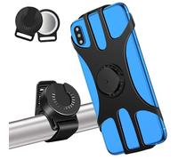 Soporte Movil Bicicleta para Airtag, Desmontable Porta Movil 360°Rotación par Moto Bici Scooter, Compatible con 4.5"-7.0" Universal Smartphone